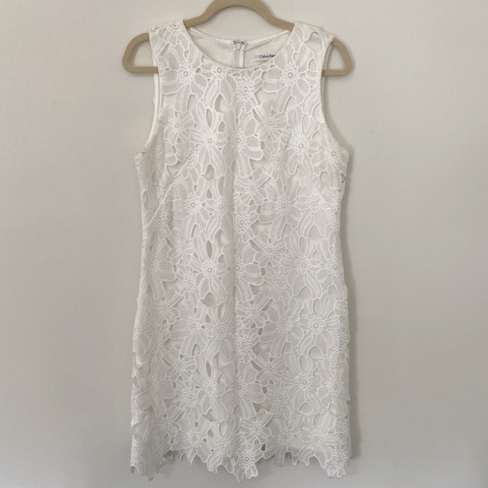 Calvin Klein White Lace Dress